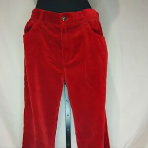 Ralph Lauren Red Velvet Boot Cut Pants